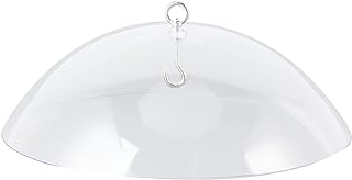 Baffle for Bird Feeder, 10.6in Plastic Anti Squirrel Bird Feeders Protective Cover Dome Protective Rain Protective Cover, Transparent Squirrel Proof Baffle for Hanging Bird Feeders