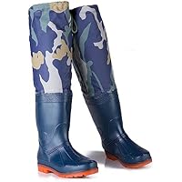 ERTsrhFD Fishing Waders Hip Thickened Waterproof PVC Strap for, 60cm High Wading Boots