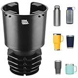 KEMIMOTO Upgraded Car Cup Holder Expander Long Base Model, Compatible with Hydro Flasks Yeti Stanley, Large Cup Holder Adapt 18-40oz Bottles, Fits for Universal Vehicles, Golf Carts, UTVs
