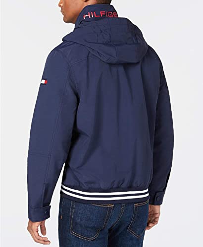 Tommy Hilfiger Men's Lightweight Waterproof Regatta Jacket, Sailor Navy, X-Large #TOP1