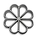 Kitchen Supply Cast-Aluminum Rosette-Iron Mold, 8-Petal Rosette 3 Inch Across x 1/2 Inch High