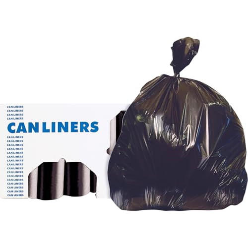 Heritage AccuFit RePrime Can Liners - 23 gal/55 lb Capacity - 28\" Width x 45\" Length - 0.90 mil (23 Micron) Thickness - Black - Resin - 8/Carton - 25 Per Roll - Can