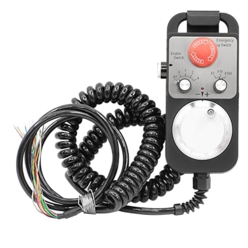 Handwheel Type Universal Pendant Hand Wheel 100 Pulse 5V & Emergency Stop Router Handwheels