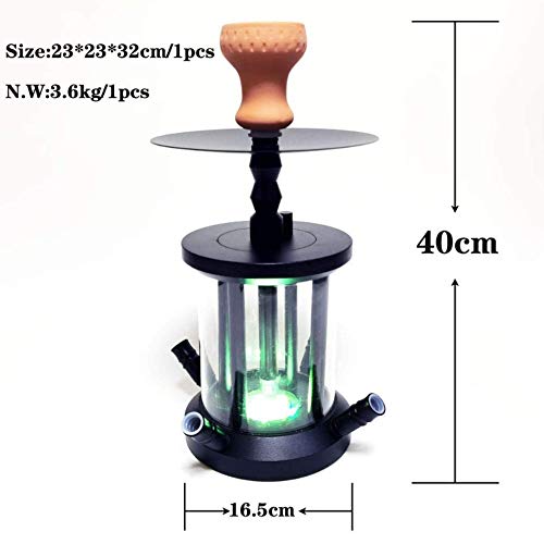 Angelay-Tian Shisha Set LED Shisha Micro Moderne Acrylblase Shisha 4 Schlauch für Zuhause, Bar, Club, KTV (Color : A) – Bild 4
