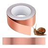 Koperen tape 30m x 50mm zelfklevende koperen band EMI Copper Foil Tape voor afscherming van koper en koper, zelfklevend, bescherming tegen slakken