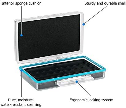 JJC Battery Storage Case Box Batteries Carrying Box Holder Organizer for 8X AA Battery or 14500 Rechargeable Battery, Battery Case Holder