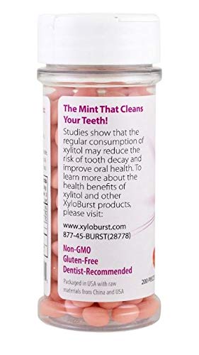 Xyloburst Mints Sugar Free Mint Candies With Xylitol, Aspartame Free, Gluten Free, Vegan & Keto Friendly 200 Count Jar - Pack Of 3 (Berry) #TOP3