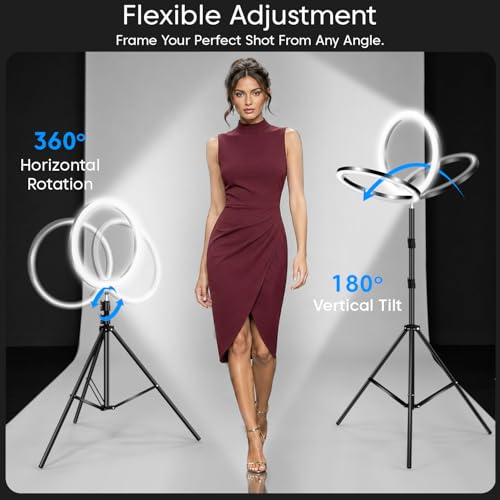Image of Sounce 14 Inch 15W Professional LED Ring Light | Extra Bright Dimmable Lighting | 2 Colour Modes | Compatible with iPhone & Android | for Photo Shoot, Video Shoot, Live Stream & Makeup