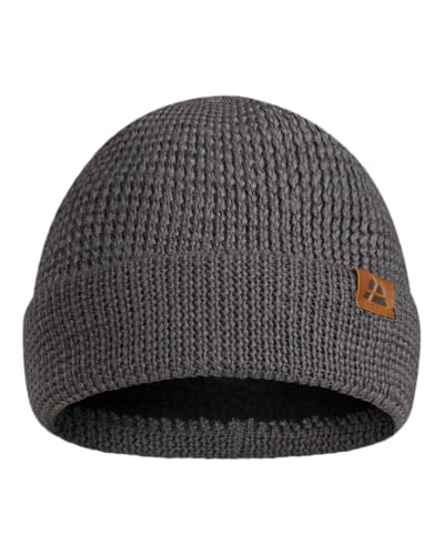 DANISH ENDURANCE Berretto Beanie in Lana Merino, Grigio Scuro, One Size