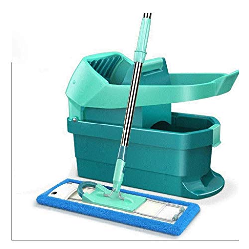 Fregona, fregona con Pedal, fregona giratoria de Lujo de Acero Inoxidable con 3 Cabezales de fregona de Microfibra, diseño de Pedal, deshidratación de Lavado