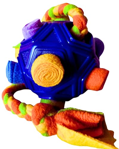 McBe Pets Juguete para Perros Interactivo 2 en 1 – Dispensador de premios + Tira y afloja – Enriquecimiento Mental para Perros Grandes y medianos – Resistente, Lavable, Tipo Snuffle