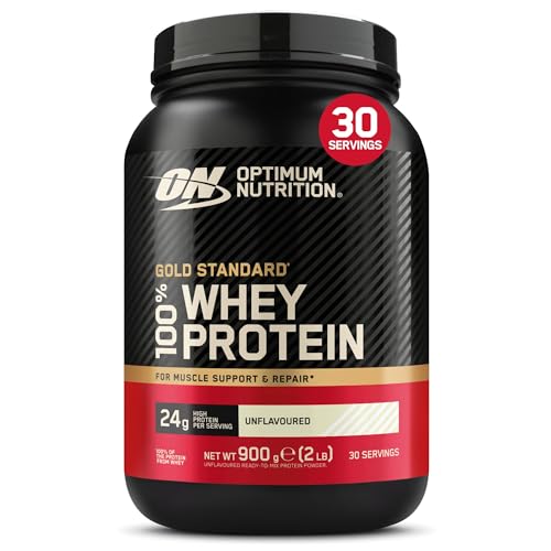 Optimum Nutrition Gold Standard 100% Whey, Proteinpulver, Geschmacksneutral, 900g, 30 Portionen, Verpackung Kann Variieren
