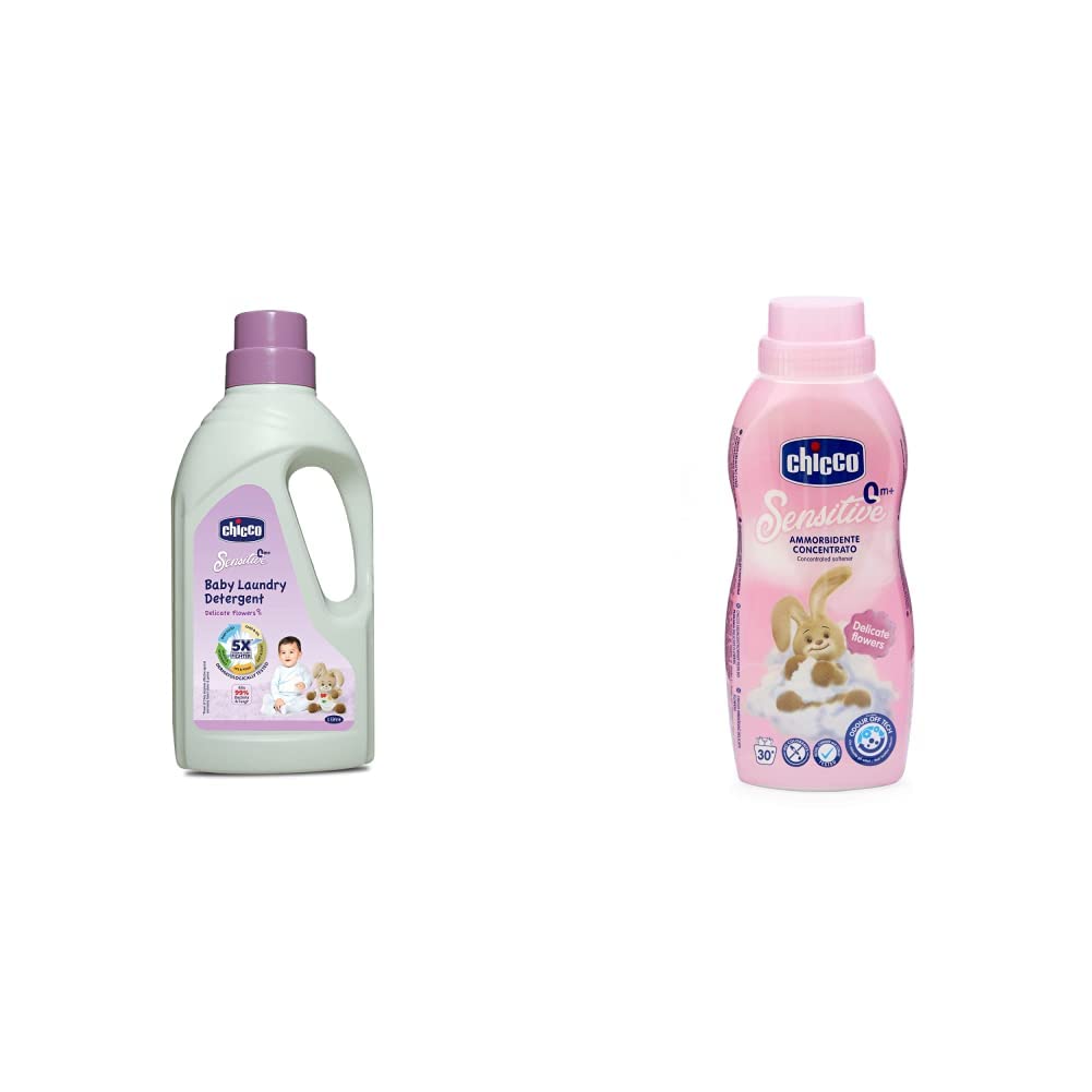 Chicco Laundry Detergent Delicate Flowers 1000ml Bottle & CHICCO Softener Delicate Flowers 750ML-picture-34