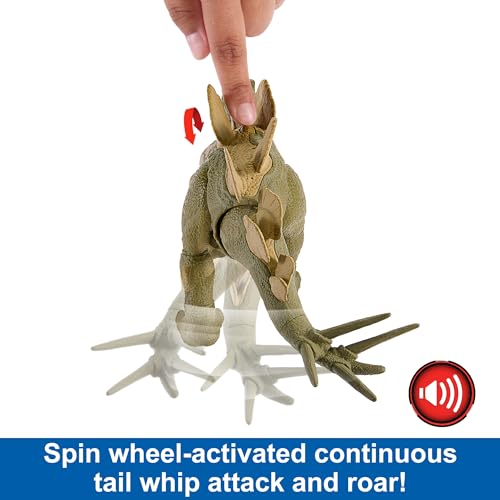 image for Mattel Jurassic World Wild Roar Dinosaur Toy with Sound & Attack Move,