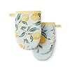 Martha Stewart Lemon Whimsy Mini Oven Mitt 2 Pack Set Yellow 55X8