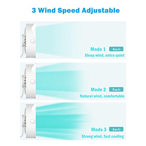 Usb Desk Fans Small Quiet - Mini Cute Desk Fan, Usb Powered, 3 Wind Speeds, 360° Rotatable Portable Personal Little Table Fans For Home Bedroom Nightstand Office Work Desktop Dorm (Pink) #TOP5