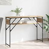 Matériaux de haute qualité : fabriquée à partir d'un matériau en bois durable et d'un cadre en métal enduit de poudre résistant aux rayures, cette table console garantit une longue durée de vie et est facile à entretenir avec un chiffon humide.