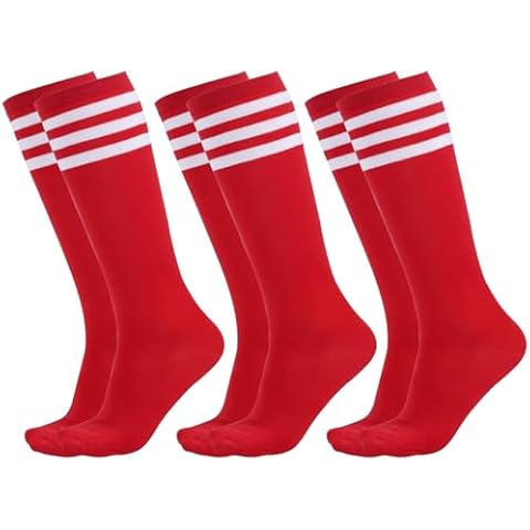 Dxhycc Kids Soccer Knee High Socks 3 Pairs Cover
