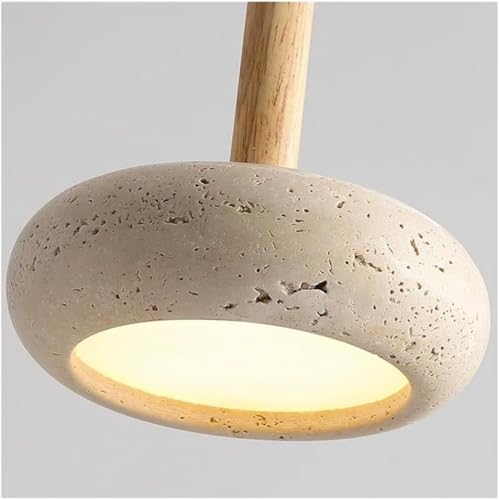 Lámpara colgante de madera natural con base universal E26 E27 para salón 3