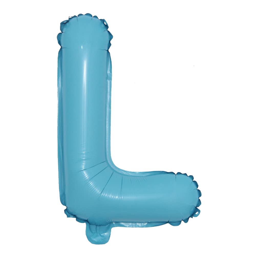Photo 1 of 16 inch Candy light blue Alphabet Letter and Number Balloons Set Package, Aluminum Hanging Foil Film Banner Mylar Balloon for Birthday Party Decoration Custom Word (A-Z, 0-9) (16 inch Candy Blue L)