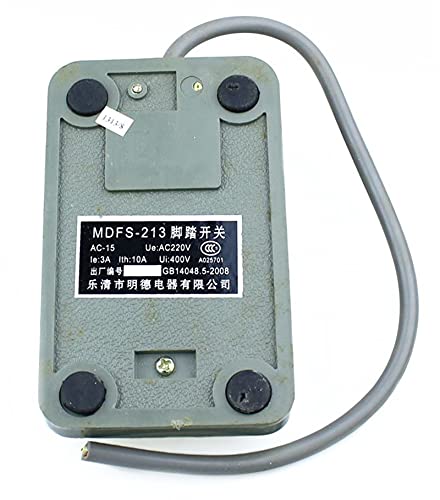 Interrupteur à pied MDFS-213 argenté 10A 220V avec bande de réinitialisation