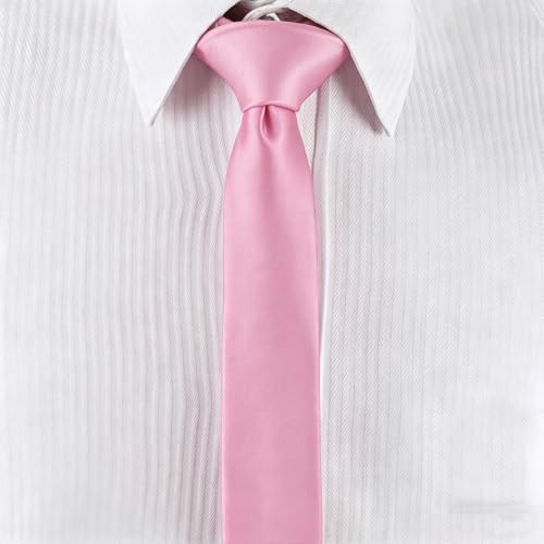 Image of Landisun Black Tie Men Women Solid Skinny Ties Slim Ties Satin Tie