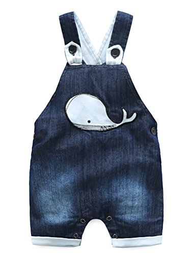 Cute Baby Boys Clothes Toddler Whale Jeans Romper Set with Blue Short Sleeve T-Shirt2