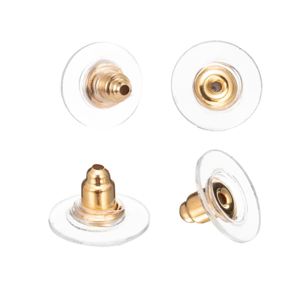 200 Chiusure Silicone Per Orecchini, Universali Oro E Argento, 10.5x6.0mm - Foto 6