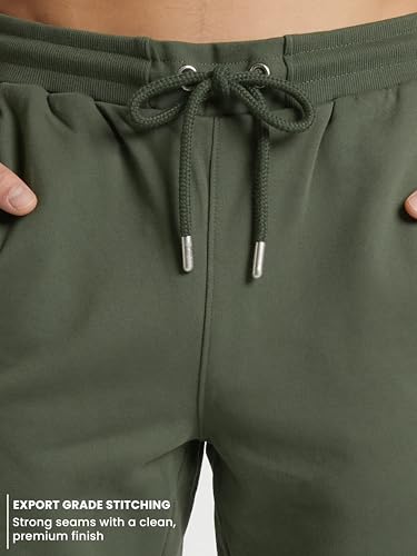 Image of Clans & Hans Men's 100% Pure Cotton Regular Fit Mid Rise Track Pant with Zipper Side Pockets and Back Pocket | Casual Gym Jogging Lounge Wear