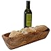 Gourmet Living Rustic Olive Wood Bread Basket | Wooden Serving Bowl for Baguettes, Artisan Breads, Fruits and Nuts | Each Dish is Unique