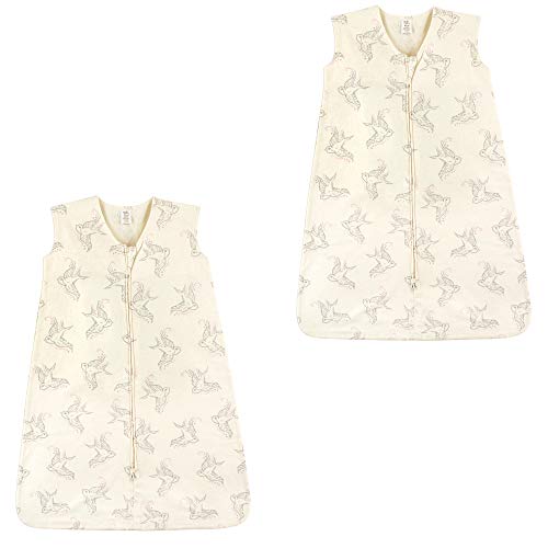 Image of Touched by Nature Baby Organic Cotton Sleeveless Wearable Sleeping Bag, Sack, Blanket, Bird 2-Pack, 6-12 Months