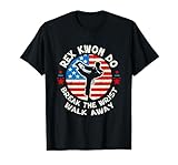 Rex Kwon Do American Flag Taekwondo Martial Art Sport T-Shirt, Men, Black, X-Large