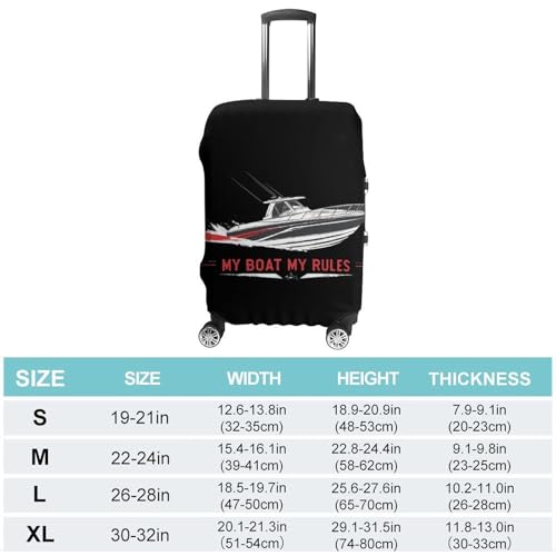 Motorboat Boating Captain Luggage Covers Washable Travel Suitcase Cover Elastic Baggage Protector2