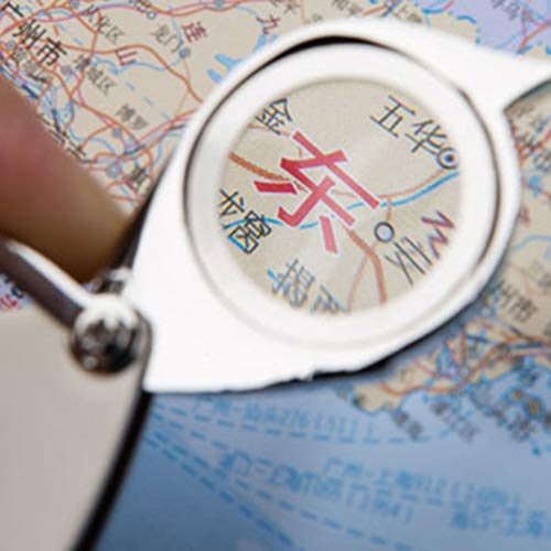 EXCEART Lupa Chaveiro 15X Bolso Lupa Pequena Dobrável Lupa de Mão para Leitura de Moedas Hobby Viage