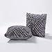 Oubonun 18 x 18 Decorative Throw Pillow Covers Boho Set of 2 - Farmhouse Floral Pillow Covers - Polyester Pillowcase with Zipper - Romantic Fluffy Soft Pillow Covers for Couch Sofa Bed(Grey)