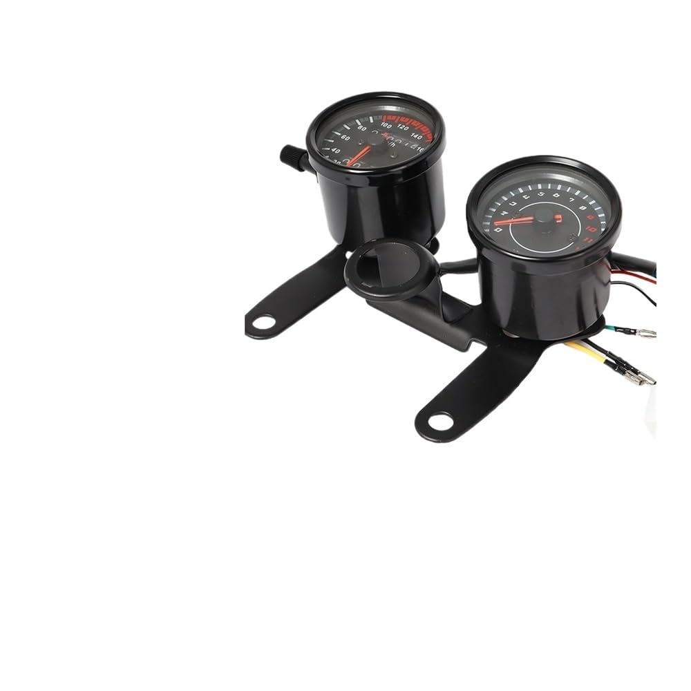 Motocicleta cuentarrevoluciones Odómetro para motocicleta 2 en 1, velocímetro, tacómetro, LED modificado, medidor de velocidad, odómetro universal para