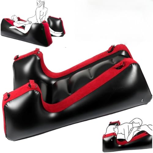 RNPFOR Aufblasbare Sexmöbel für G Punkt Positionshilfe Sexkissen für Erwachsene Spiele Sex Hilfskissen Rampe Sex Sofa Bett Paare Vergnügen Sexartikel Stuhl für Frauen (Red)