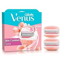 GILLETTE Venus Spa, Carga para Aparelho de Depilação Femenino, 2 Refis para Aparelho Venus com Barras Umectantes e Óleos Botânicos, Depilação Corporal