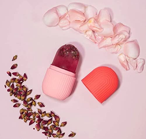 Image of JRM's Silicone Ice Roller For Face & Eyes Massage, Reusable Facial Tool For Glowing & Tighten Skin (Pink)