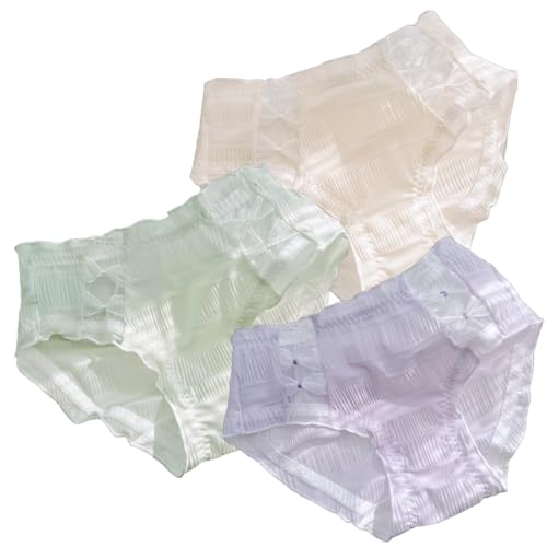 Sweet Light-weight Frilly Panties for School Girls Teen Janpanese Ruffled Briefs Cotton Crotch Mid Rise Underwear