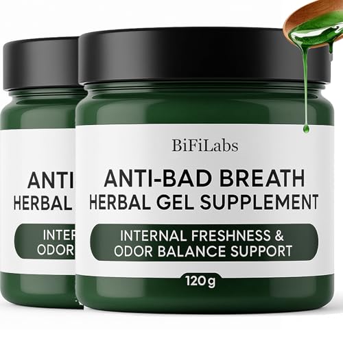 Image of Anti-Bad Breath Herbal Gel - Plant-Based Body Deodorizing Supplement Parsley & Mint - Internal Odor Support Formula, Smooth Daily Herbal Gel, 120g (2)
