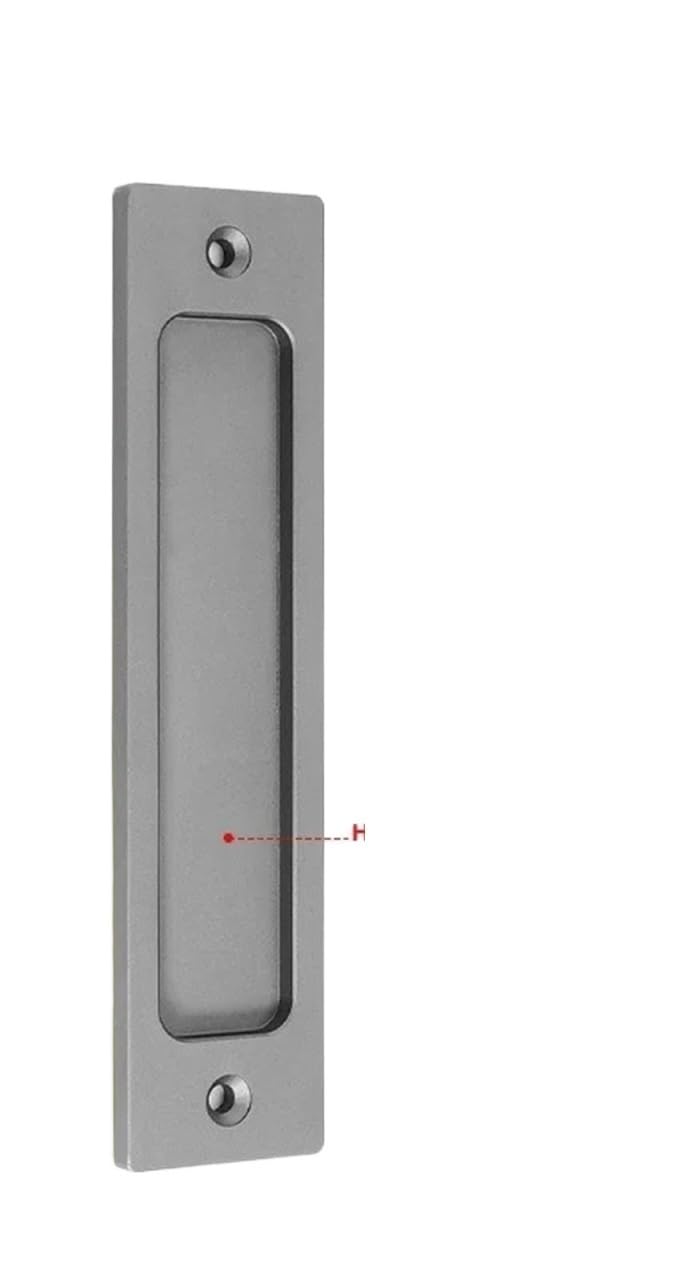 ATEUXOL Recessed Door Handles 1 PCS Concealed Buckle Embedded Sliding Door Handles Pull Rectangular or Elliptic(Square -A- Grey)