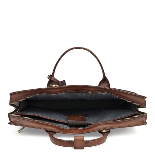 Image of Da Milano Leather Laptop Bag - Fits Up To 15 inch Laptop