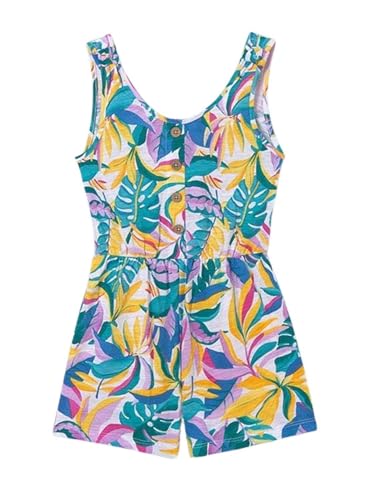 Vestido Mono Niña – Mono sin mangas – Estampado de punto - Ropa playera para Niña - Mono de Verano - Ropa de Regalo – Para niñas y adolescentes de 8 años a 16 años (14 años, Cobalto)