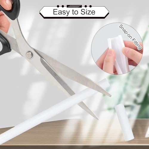 10 Stück Heizungsrohr Verkleidung Weiß Heizungsverkleidung Verdicktes Silikon Heizkörperverkleidung 200mm x 15mm Rohrverkleidung für Heizungsrohre