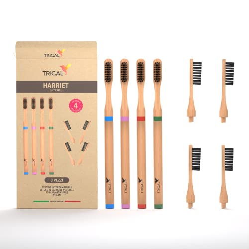 Spazzolino da denti in Bamboo vegan, setole BIANCHE - Wonder Company