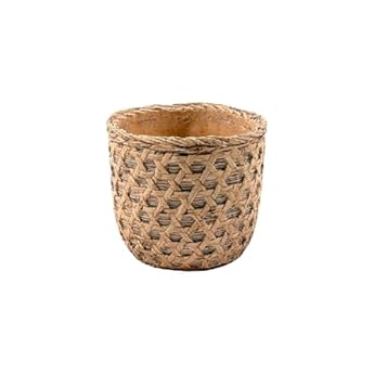 Foto di Vaso in Cemento - 15,5x13h cm - Decorazione per Esterno - Vaso Grande per Piante - Forma Cilindro - Made in Italy