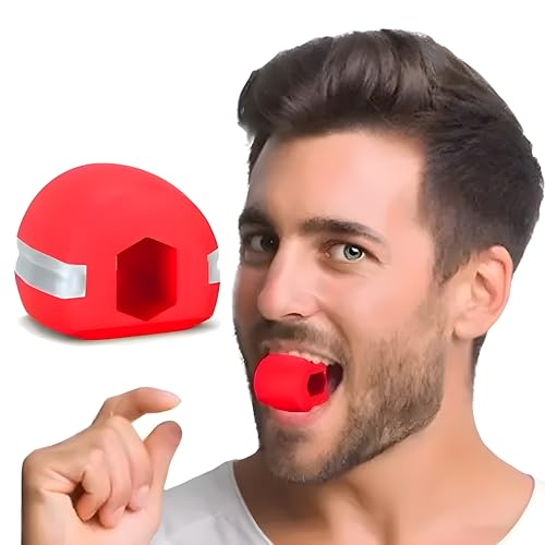 Image of Oblivion Jawline Exerciser Tool For Men & Women Jaw and Face Exerciser, Slim and Tone Your Face, Neck Toning, Facial Exerciser, chewing equipment For Jawline (Red, pack of 1)