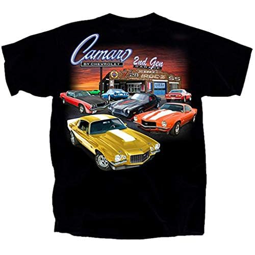 Joe Blow T's 1970-1981 シボレーカマロ 第2世代 ガレージTシャツ コットン 防縮加工, ブラック, XX-Large