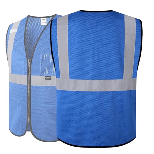 Image of JKSafety Safety Vest for men women Hi Vis Vest with Pockets and Zipper High Visibility Meet ANSI Standard（BX310